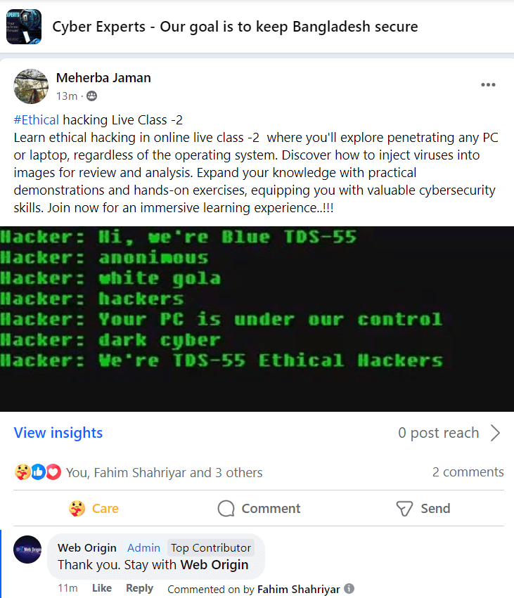 (3) Cyber Experts - Our goal is to keep Bangladesh secure _ Facebook - Google Chrome 4_21_2024 12_08_16 PM